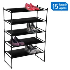 JUST HOME COLLECTION - Zapatera 5 Niveles Negra