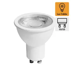LIGHTECH - Foco Dicroico Led Cob 8W GU10 Dimerizable Luz Calida