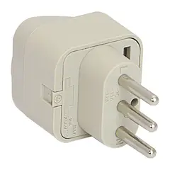 WONPRO - Adaptador universal 10A 250V Tres En Linea Gris