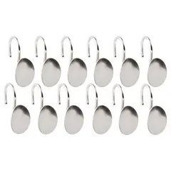 JUST HOME COLLECTION - Ganchos para Baño Redondos de Acero Setx12