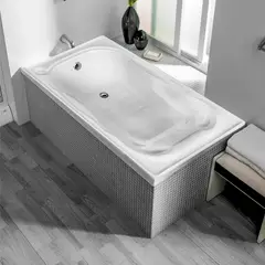 SENSI DACQUA - Tina de Baño Rectangular Relax 150x80cm Blanca
