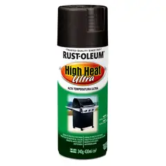 RUST OLEUM - Aerosol Alta Temperatura Negro Brillante 340 Gr.
