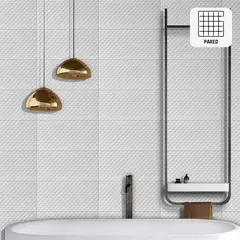 HOLZTEK - Cerámica Blanco Decorado 31x61cm 1.62 m2 Diamante