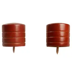 METALHSA - Terminal Tope madera chocolate 35mm (2un)