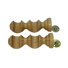 METALHSA - Soporte doble Muro madera natural 35mm (2un)