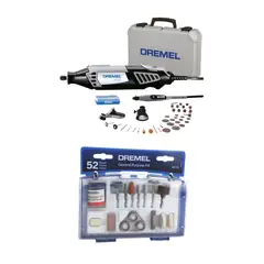 DREMEL - 4000 Minitorno + 3 Acoples + 36 Accesorios + Maletín + Set de Accesorios Multipropósito 52 Piezas