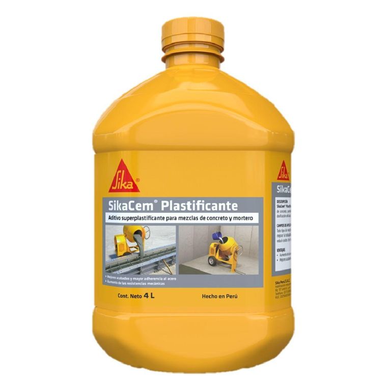 Aditivo Plastificante para Concreto y Mortero 4L