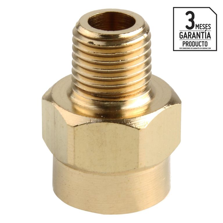 Adaptador Reductor Bronce 1/4" 3/8" Uberman