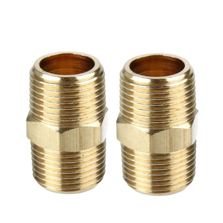 Conector de Manguera Macho de Bronce 2 Piezas Uberman