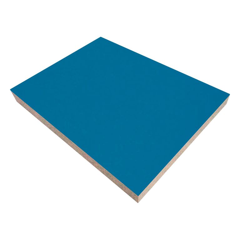 Tablero recubierto con Melamina Azul Lago 18mm 2.15x2.44m