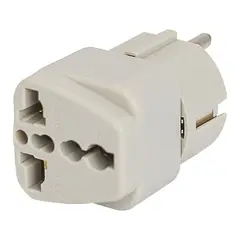 WONPRO - Adaptador universal Schuko 10/16A 250V Gris