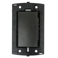 HALUX - Interruptor Simple Piano Quadra Negro