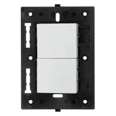 HALUX - Conmutador Doble Minimal Blanco