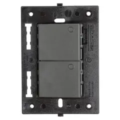 HALUX - Conmutador Doble Minimal Negro