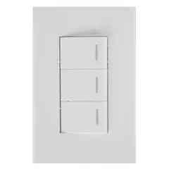 HALUX - Interruptor Triple Clio Blanco