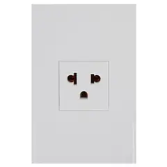 HALUX - Tomacorriente Simple P/T Clio Blanco