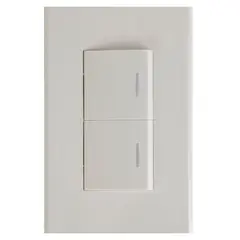 HALUX - Conmutador Doble Clio Marfil