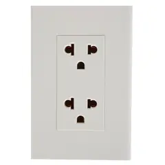 HALUX - Tomacorriente Doble P/T Clio Marfil