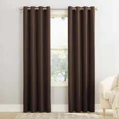 JUST HOME COLLECTION - Cortina Blackout Textura 140x220cm Chocolate