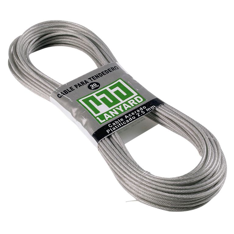 Cable de Acero Plastificado para Tendedero 2.5 mm x 10 m
