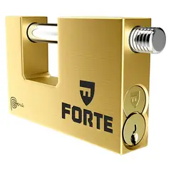 FORTE - Candado Jumbo Anti palanca J-70 mm Dorado