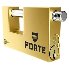 FORTE - Candado Jumbo Anti palanca J-85 mm Dorado