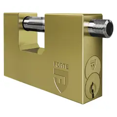 FORTE - Candado Jumbo Anti palanca J-100 mm Dorado