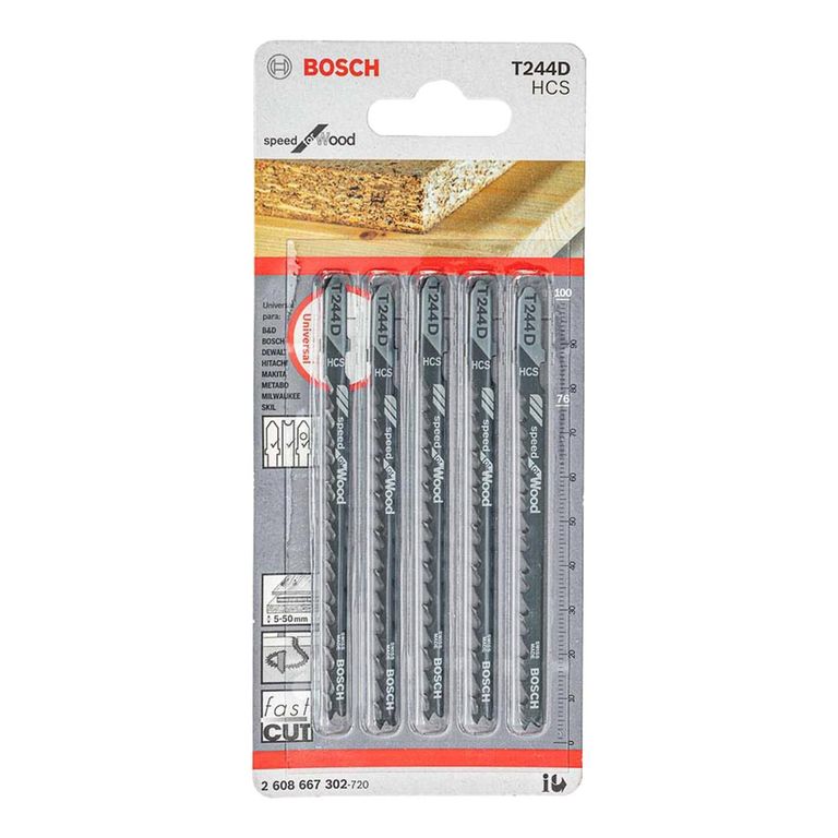 Hoja de sierra para calar T244D x 5 unidades