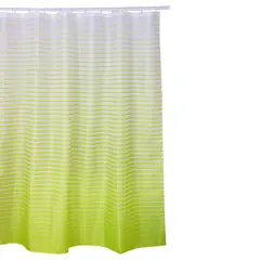 CASA BONITA - Cortina de Baño Rayas Estampadas 180x180cm Verde