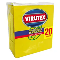 VIRUTEX - Paño Absorvente Amarillo X20 Unds