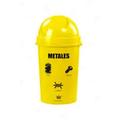 REYPLAST - Basurero de Polipropileno Amarillo 54.4L