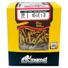 POWERFIX - Tornillo para Madera 4x20 mm x 500 unid