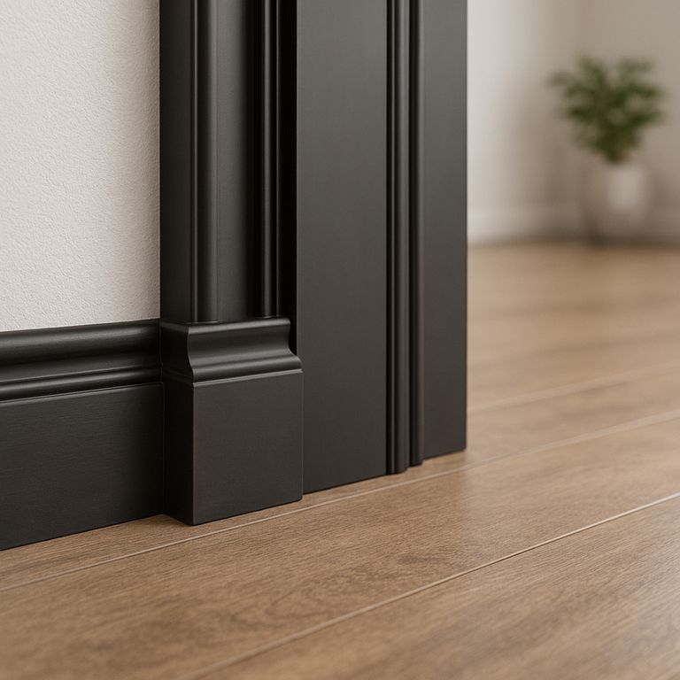 Zócalo Pino Acabado Caoba 10 x 64 x 240 cm