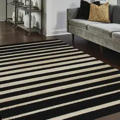 JUST HOME COLLECTION - Camino Carrera Rayas Negras 50x90