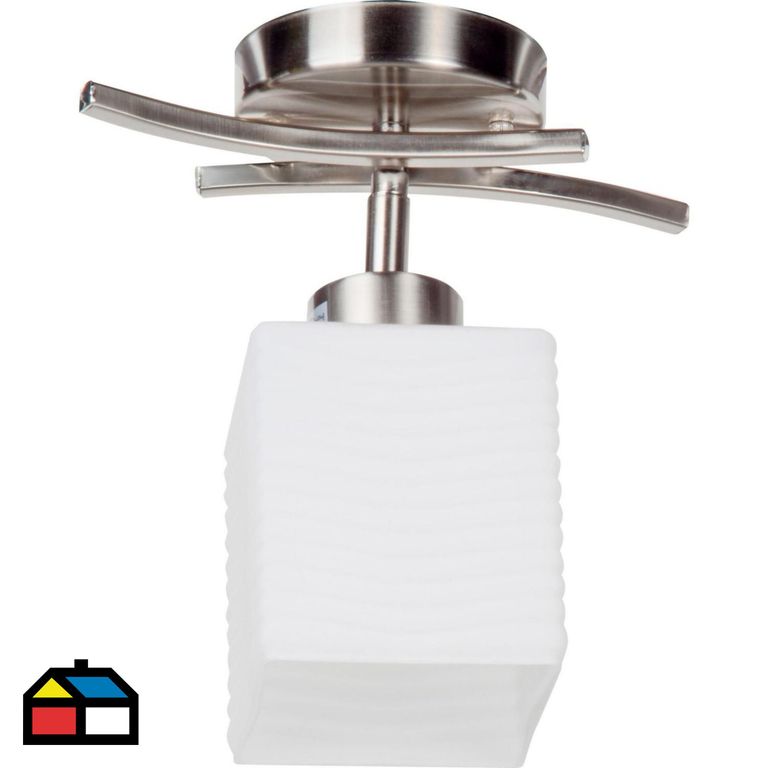 Lámpara Techo Asturias 1 Luz Metal Blanco 60 W 10 cm