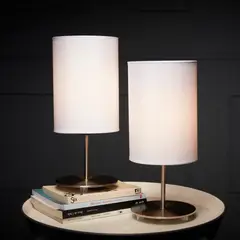 CASA BONITA - Lámpara de Mesa Niza 2 Unidades E27