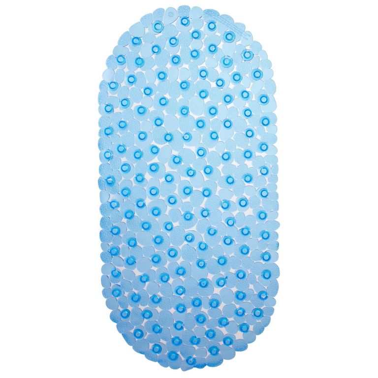 Piso de Baño Ovalado Pebble 35x70cm Azul