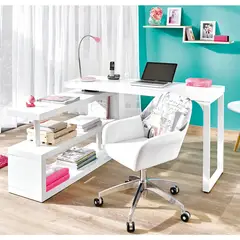 JUST HOME COLLECTION - Escritorio Blanco Melamina Barcelona