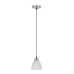 CASA BONITA - Lámpara Colgante Gama 1 Luz Vidrio Blanco 60 W 13 cm
