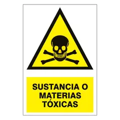 FIXSER - Señal de Sustancias Tóxicas 15x22.5 cm.