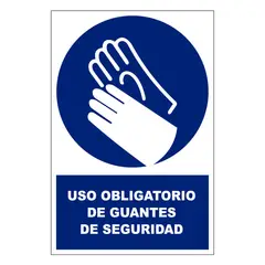 FIXSER - Señal de Vinil de Uso de Guantes 20x30 cm.