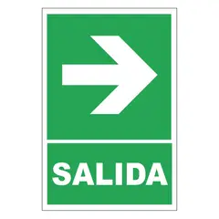 FIXSER - Señal de Vinil de Salida Derecha 20x30 cm.