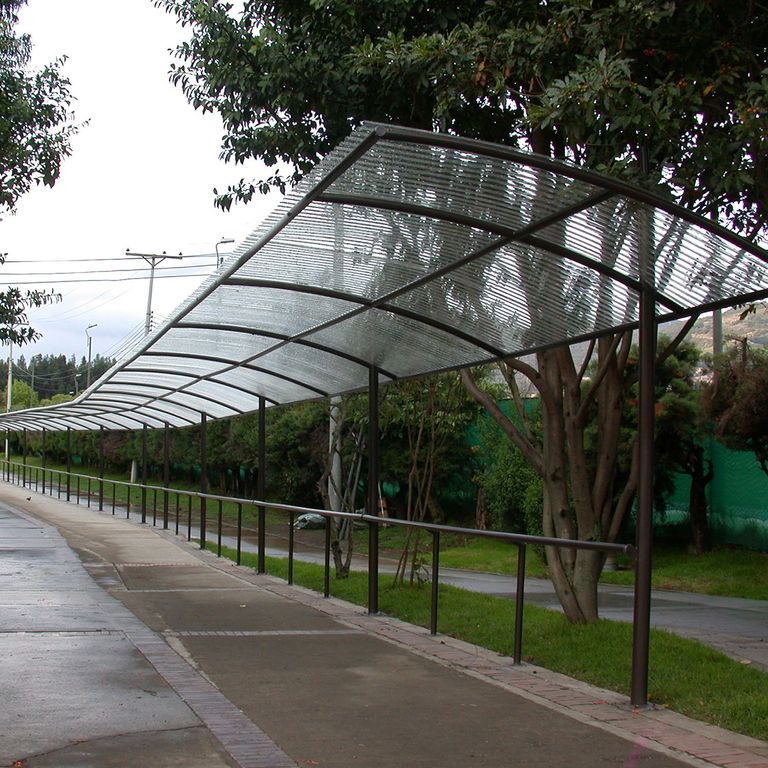 Techo Policarbonato Corrugado Transparente 0.81x3.05mx6mm