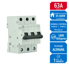 GENERAL ELECTRIC - Interruptor Termomagnético 3x63A GE