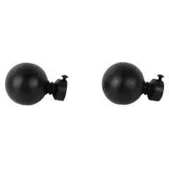 JUST HOME COLLECTION - Terminal Bola fierro negro 19mm (2un)