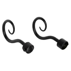 JUST HOME COLLECTION - Terminal Gancho fierro negro 19mm (2un)