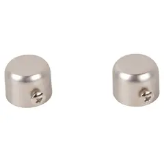 JUST HOME COLLECTION - Terminal Tope fierro plateado 19mm (2 un)