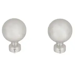 JUST HOME COLLECTION - Terminal Bola fierro plateado 19mm (2 un)