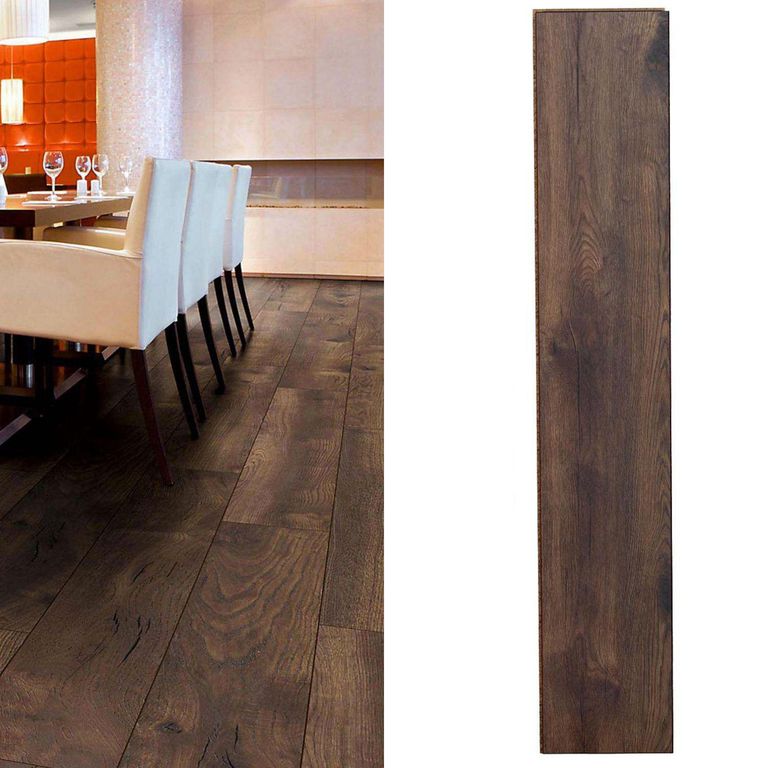 Piso Laminado Pett OAK Dark Marrón AC5 10mm 2.02m2