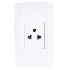 KARSON - Tomacorriente Simple P/T Primmus Blanco